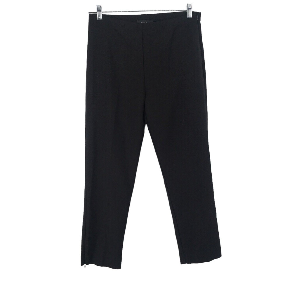 New  Karen Kane Womens Black Elastic Waist Straight Zip Hem Pants Size M